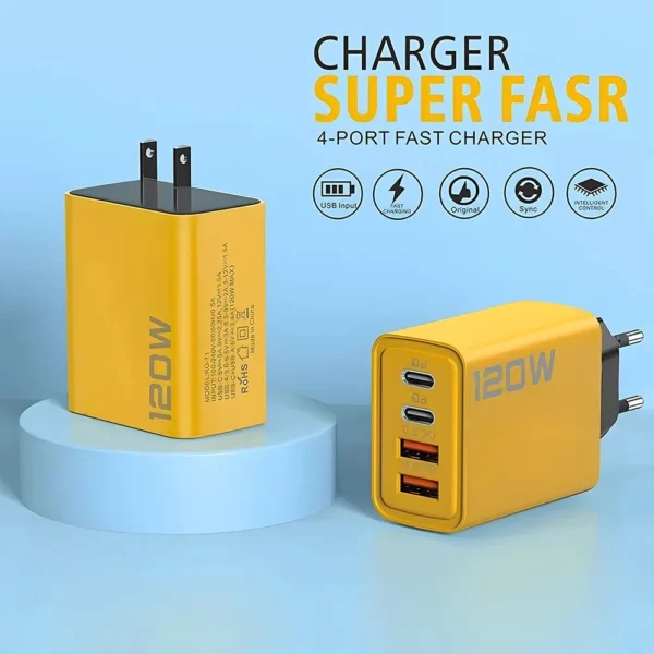 120W 6 Port USB C Fast Charging Hub - Image 3