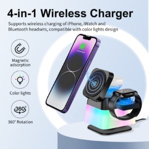 Rotating LED Wireless Charger
