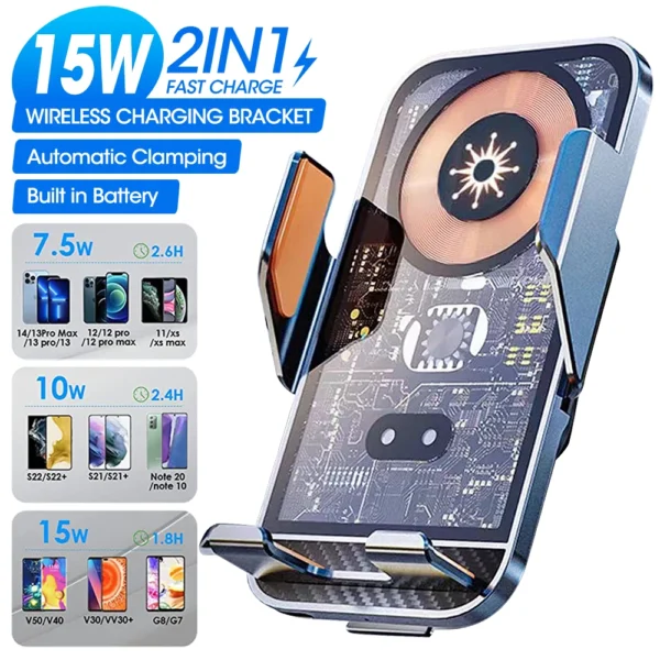 AutoCharge 15W Wireless Vent Charger