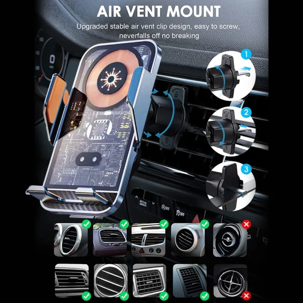 AutoCharge 15W Wireless Vent Charger - Image 4