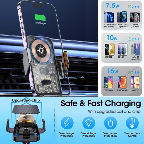 AutoCharge 15W Wireless Vent Charger - Image 3